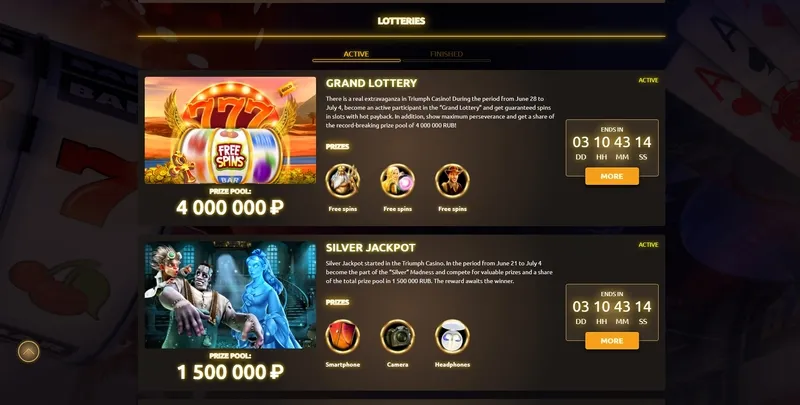 Triumph Casino Lotteries
