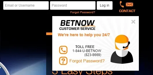 Contact BetNow Casino Customer Service