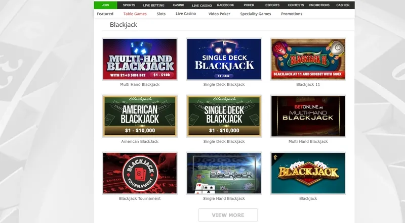 Popular Games and Slots at BetOnline Casino