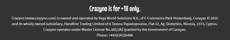 Contact Crazyno Casino Customer Service