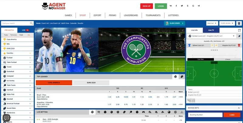 Sports betting at Agent NoWager Casino