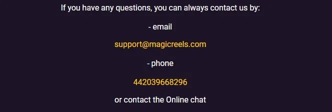 Contact Magic Reels Casino Customer Service