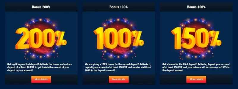 WG Casino first deposit bonuses