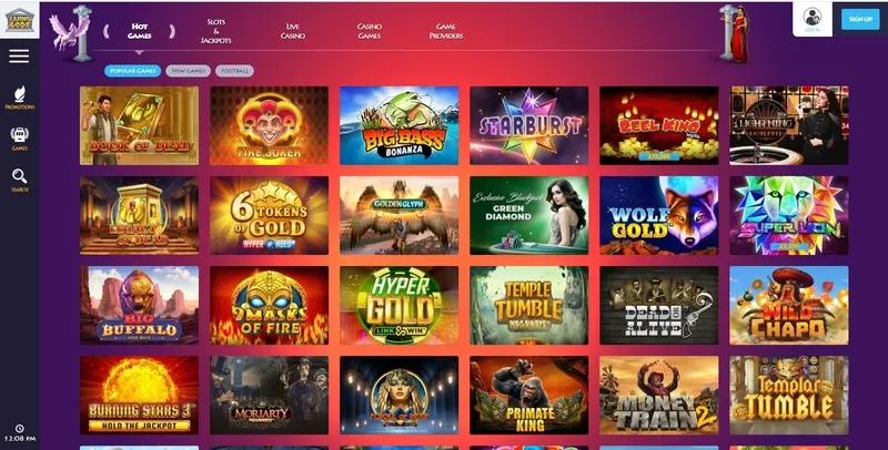 Popular Games and Slots at Gods Casino