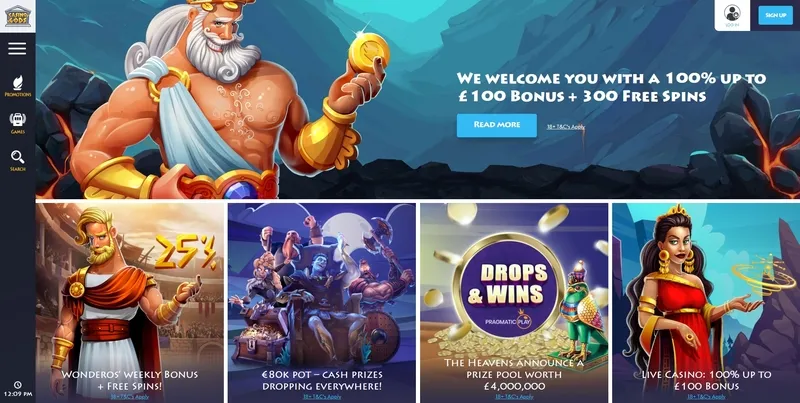 All Gods Casino bonuses and promotions